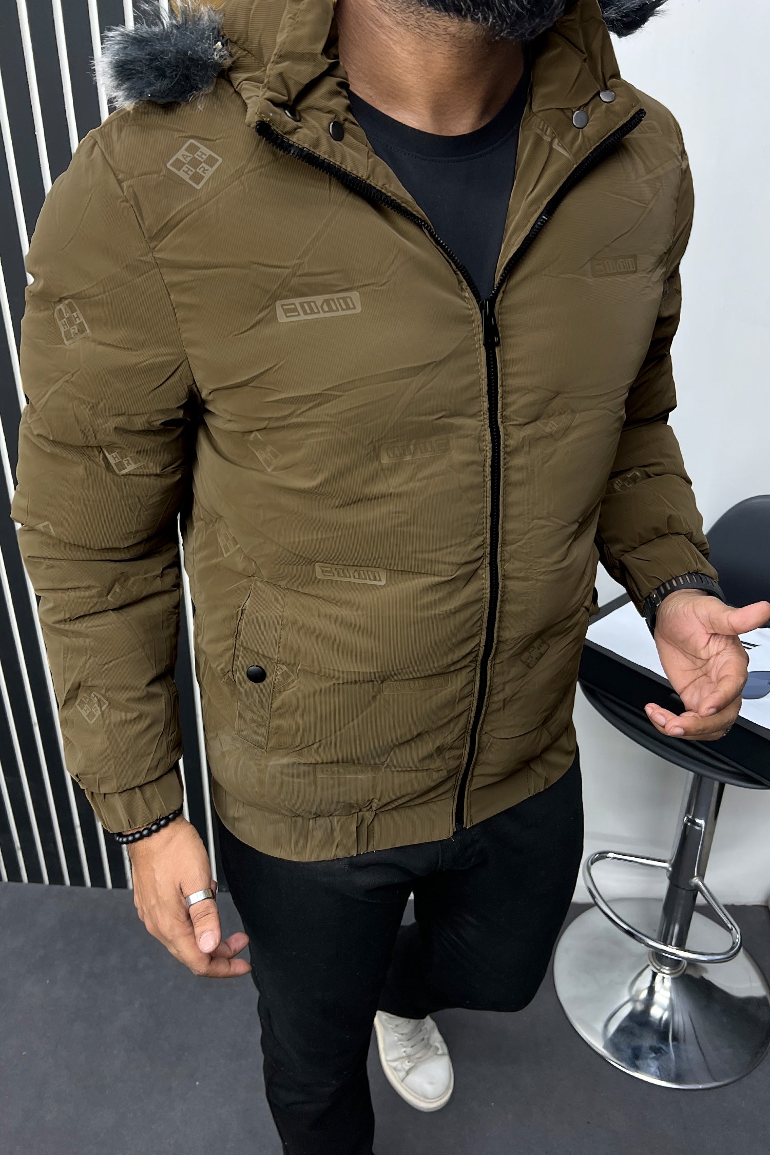 Feel Good Branded Hood Style Imported Puffer Jacket