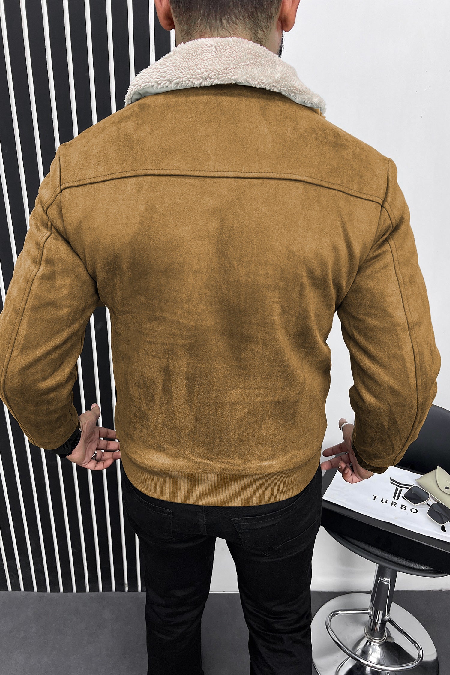 LN 1998 Classic Zipper Men's Suede Jacket