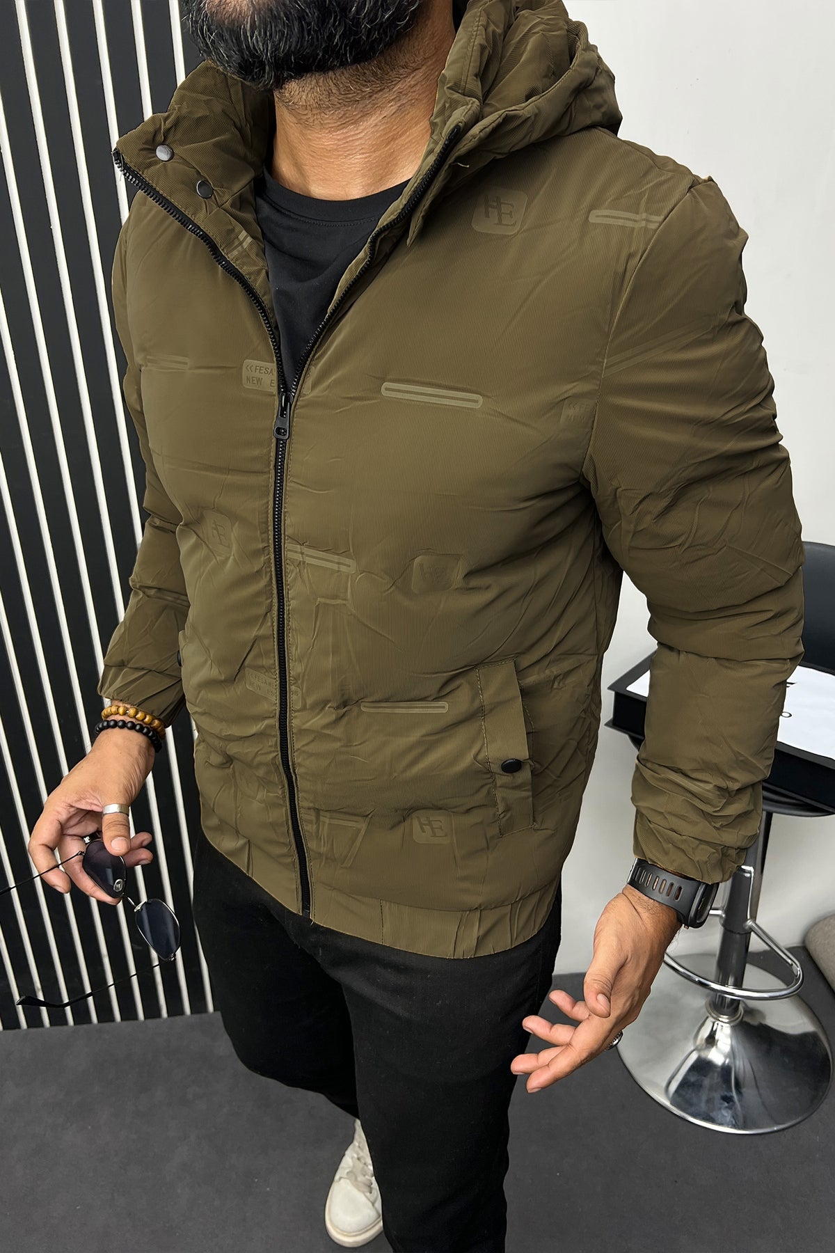 New Edition Branded Hood Style Imported Puffer Jacket