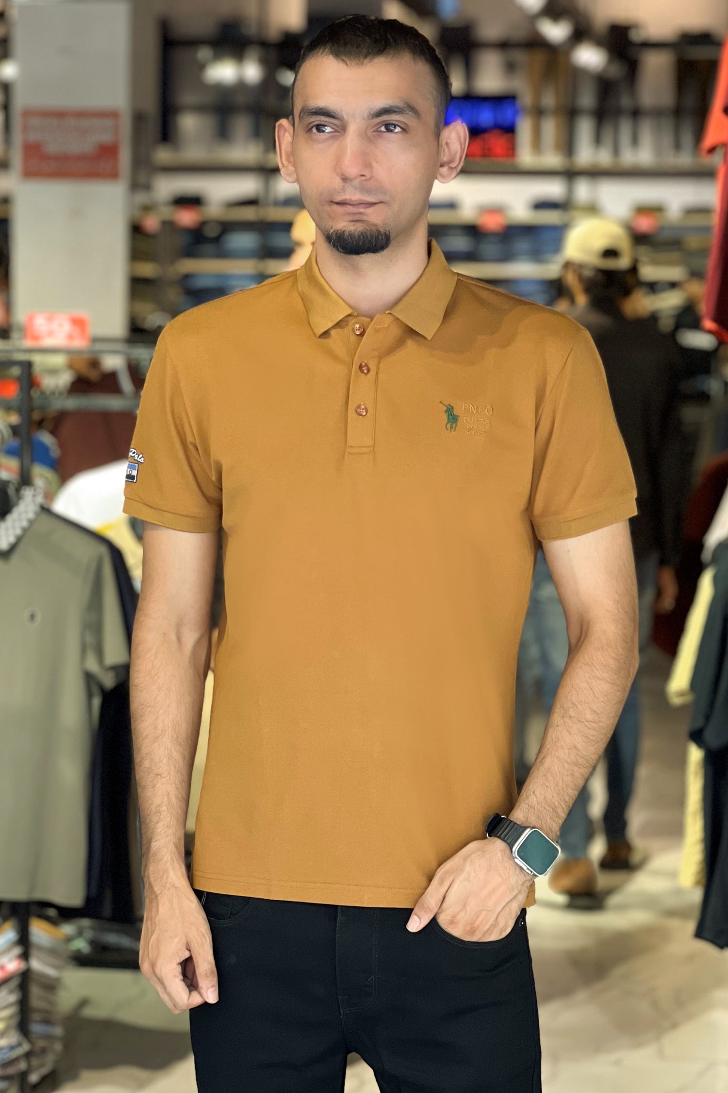 Turbo Polo Collar Tipping Men's Polo Shirt