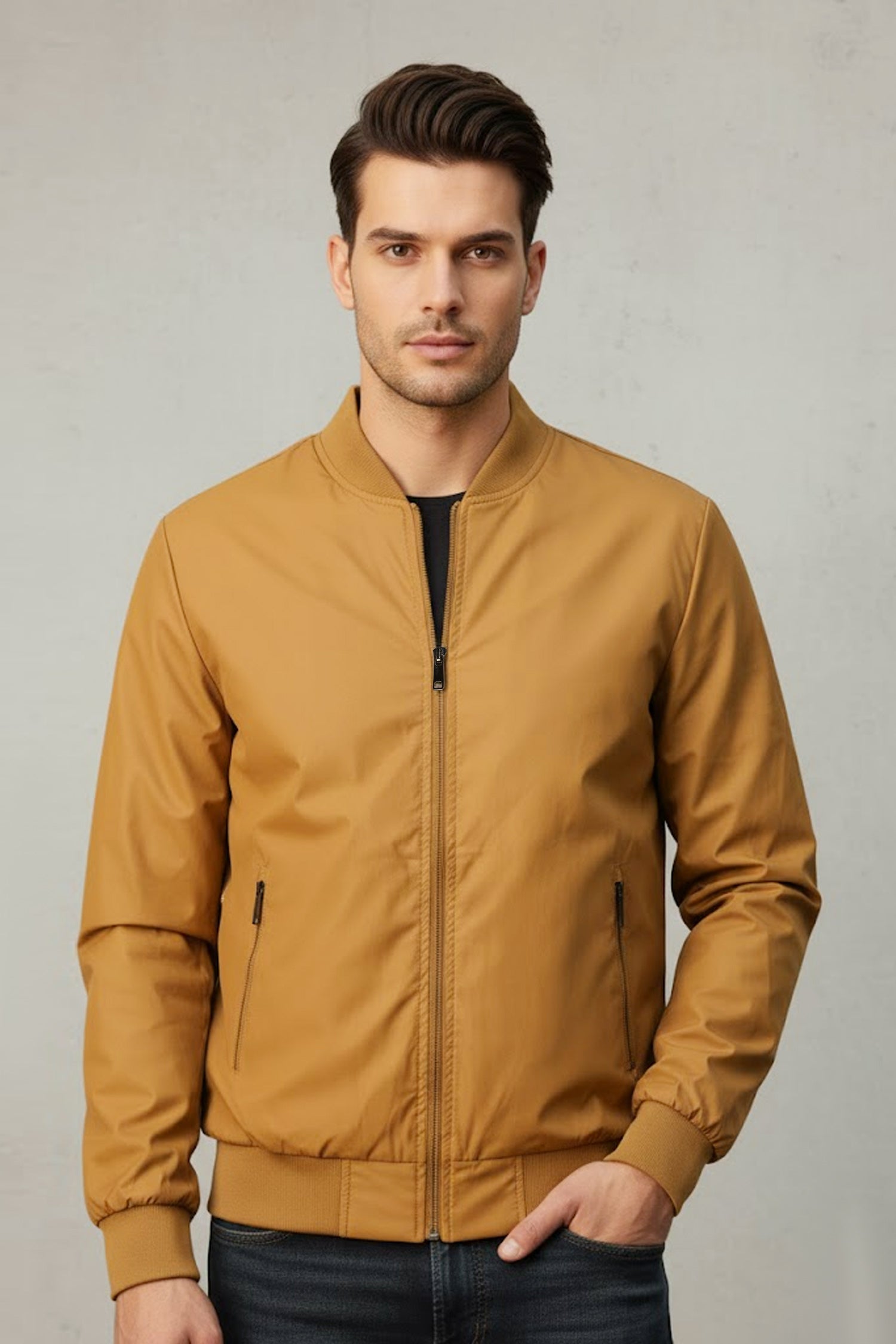 Elegant Plain Ribbed Imported Light Weight Jacket