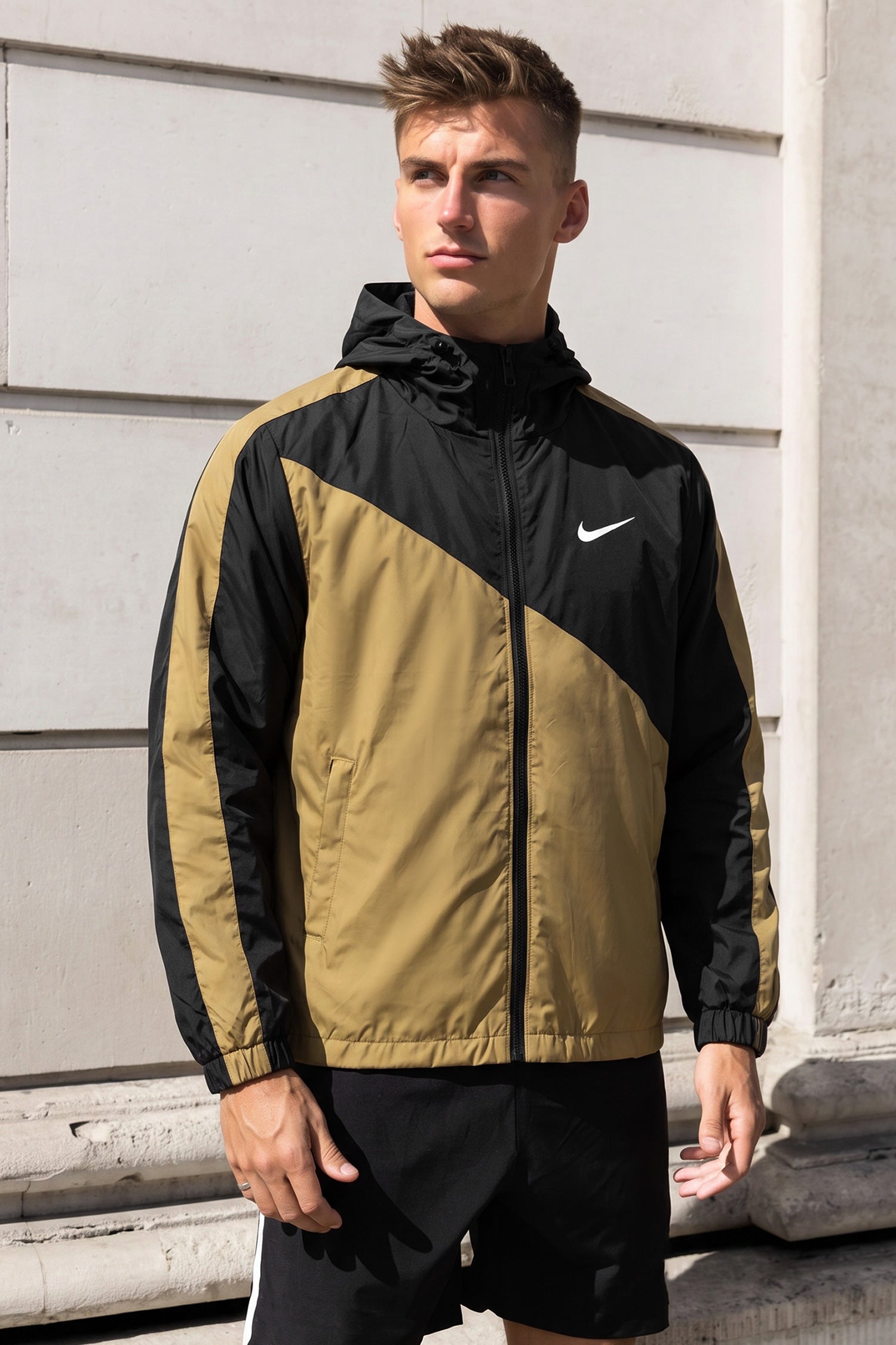 Nke Windrunner Color-Block Hooded Imp Men Sports Jacket