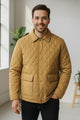 Turbo Thread Motive Quilted Light Weight Jacket In Camel