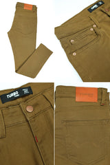 Drill Texture Men's Slim fit Cotton Pat in Camel