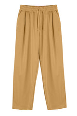 Turbo Pique Textured Double Plate SlimFit Trouser In Camel