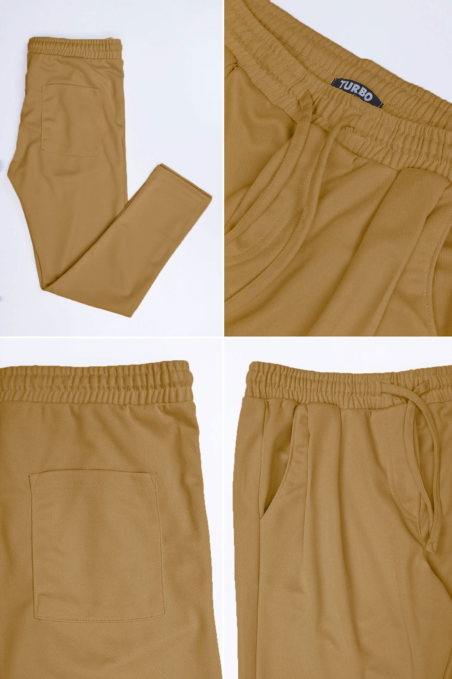 Turbo Elastic Classic Pleated Slimfit Trouser In Camel