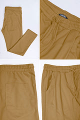 Turbo Elastic Classic Pleated Slimfit Trouser In Camel