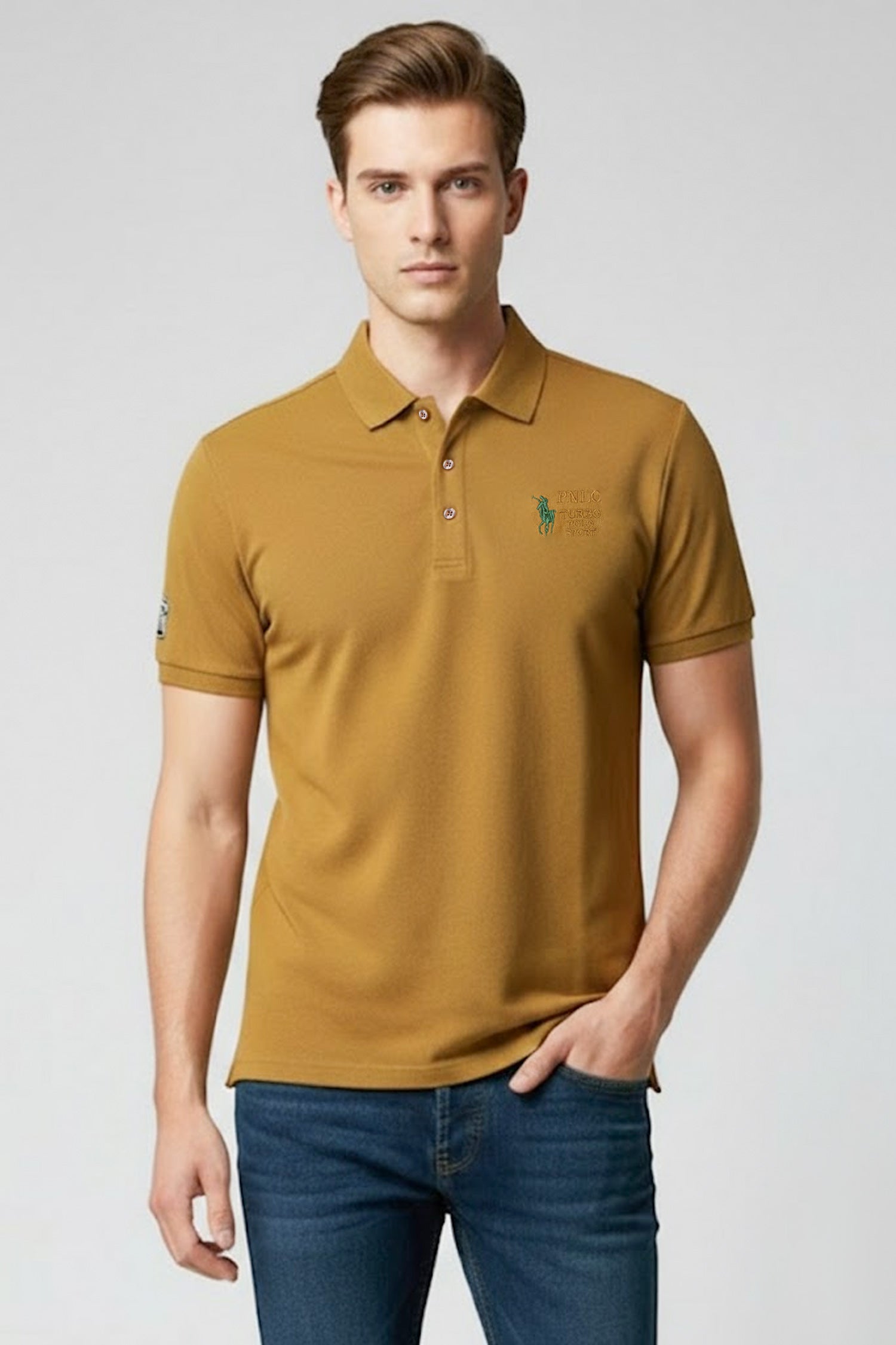 Turbo Polo Collar Tipping Men's Polo Shirt