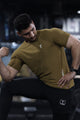 Turbo 'Street-Style' Drop-Shoulder Graphic Dry-Fit Tee In Camel