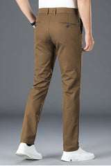 Personality Matched Slim fit Cotton Pant In Camel