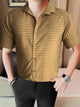 Turbo Snitch Striped Casual Shirt In Brown