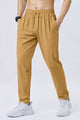 Turbo Pique Textured Double Plate SlimFit Trouser In Camel