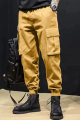 Turbo Vintage Grip Signature Imp Cotton Cargo Trouser In Camel