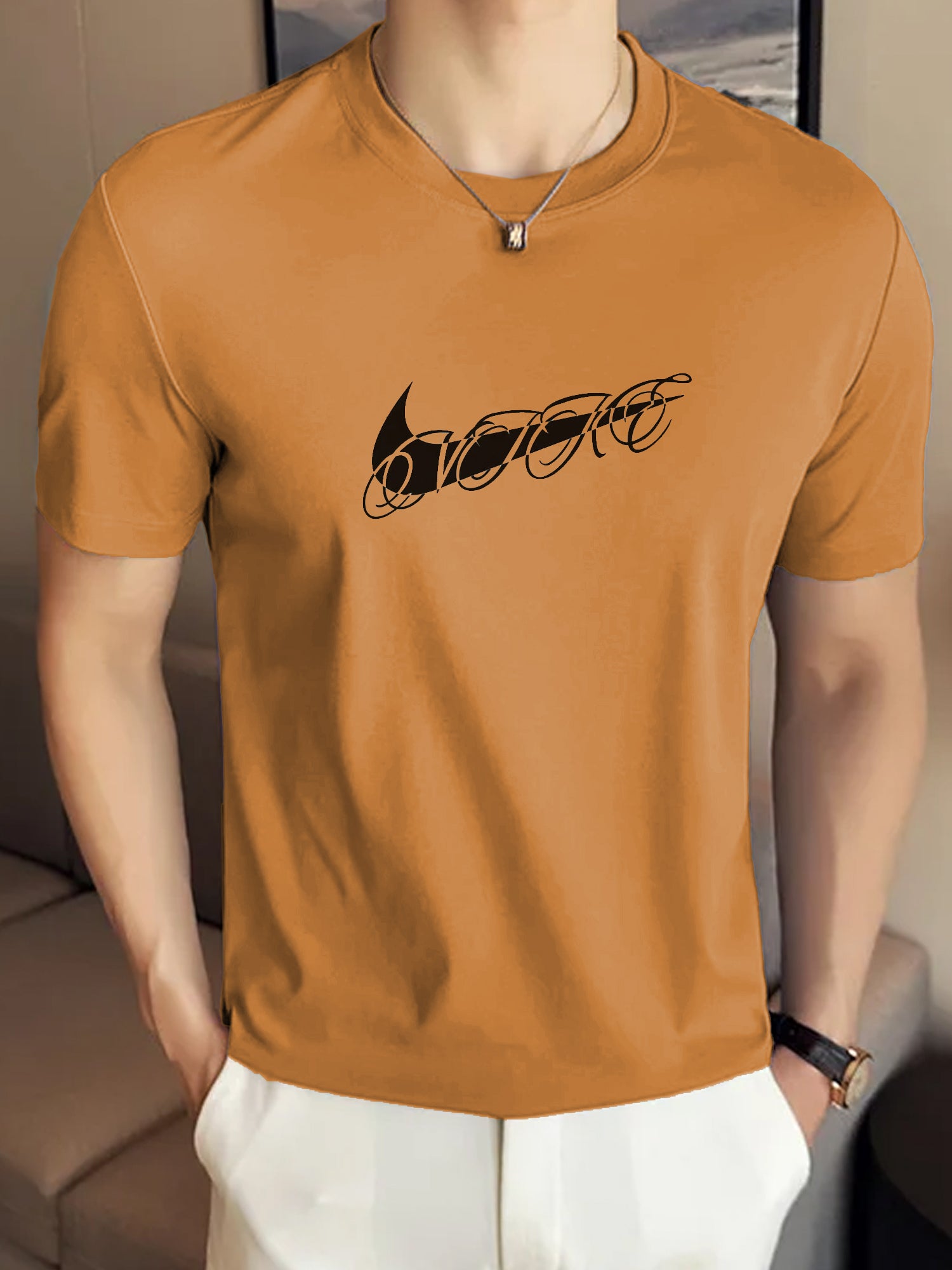 Nke Casual Breathable Slik Round Neck High StreetT-Shirt