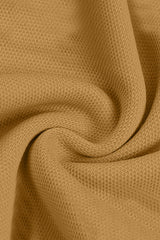 Turbo Pique Textured Double Plate SlimFit Trouser In Camel