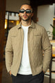 Resistant Diamond Quilted Collar Style Imported Puffer Jacket In Light Camel