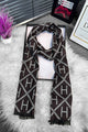 Hrms Geometric Grid Imported Men's Wool Muffler