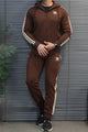 Adds Contrast Triple-Stripe Hooded Men's Co-Ord Set
