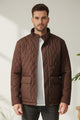 Turbo Placket Pockets Quilted Puffer Jacket
