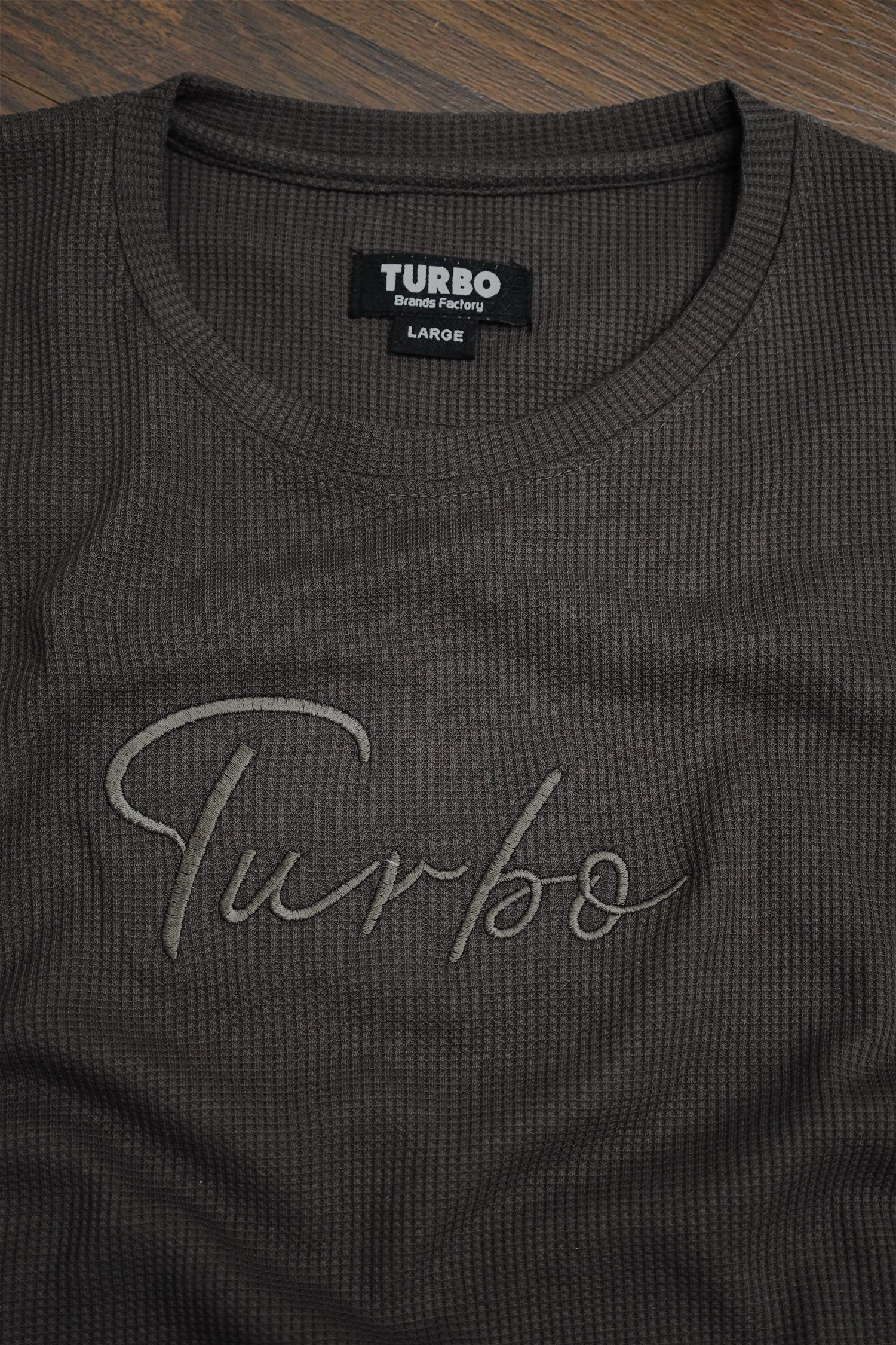 Turbo Signature Logo Round Neck Thermal Cotton Men's Sweatshirt