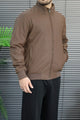 Turbo Transitional Fall Imported Leather Jacket In Coffee