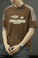 Athletic Inspired Round Neck T-shirt In Coffee