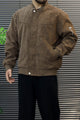 Turbo Minimal Multi-Pockets Imported Suede Leather Jacket In Coffee