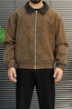 Men's Vintage Harrington Imported Suede Leather Jacket In Coffee