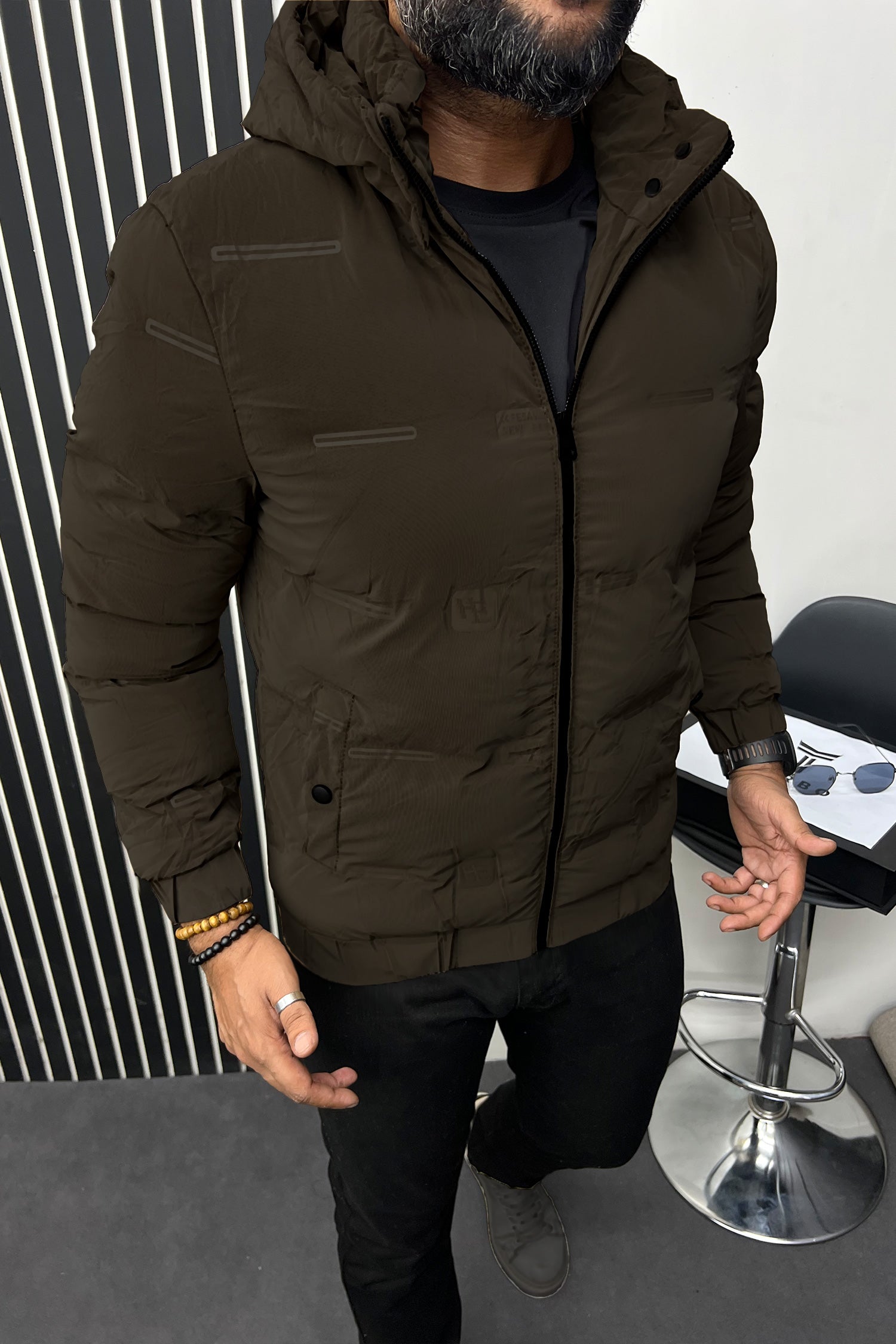 New Edition Branded Hood Style Imported Puffer Jacket