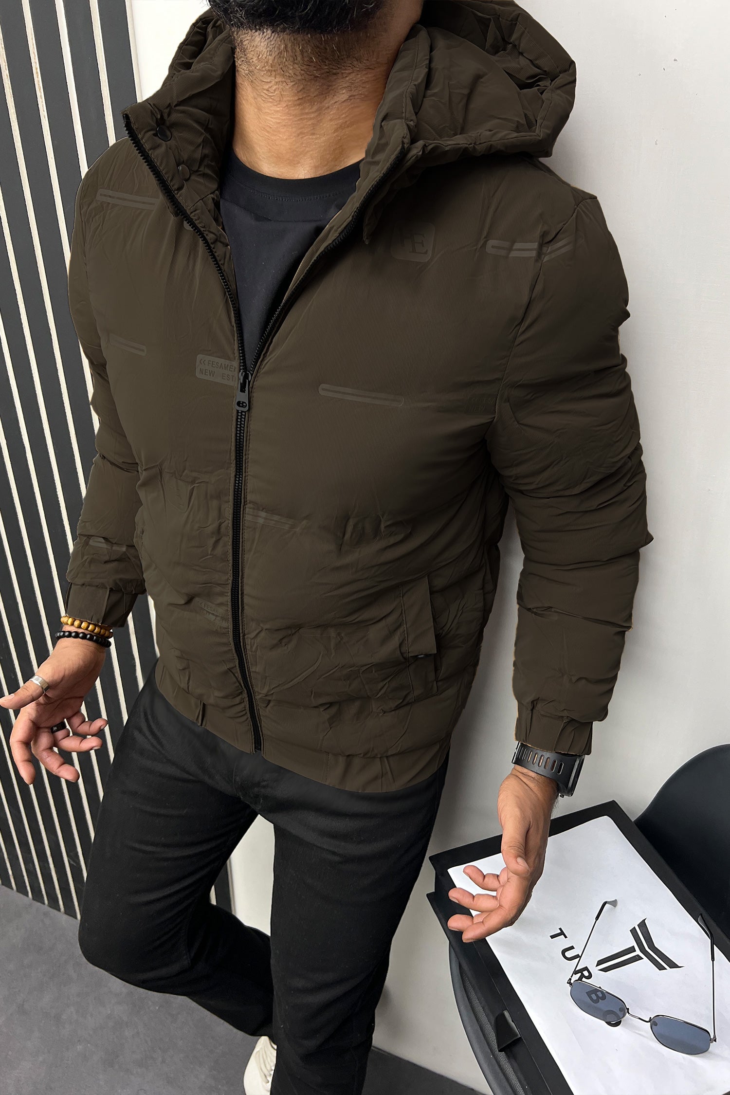 New Edition Branded Hood Style Imported Puffer Jacket