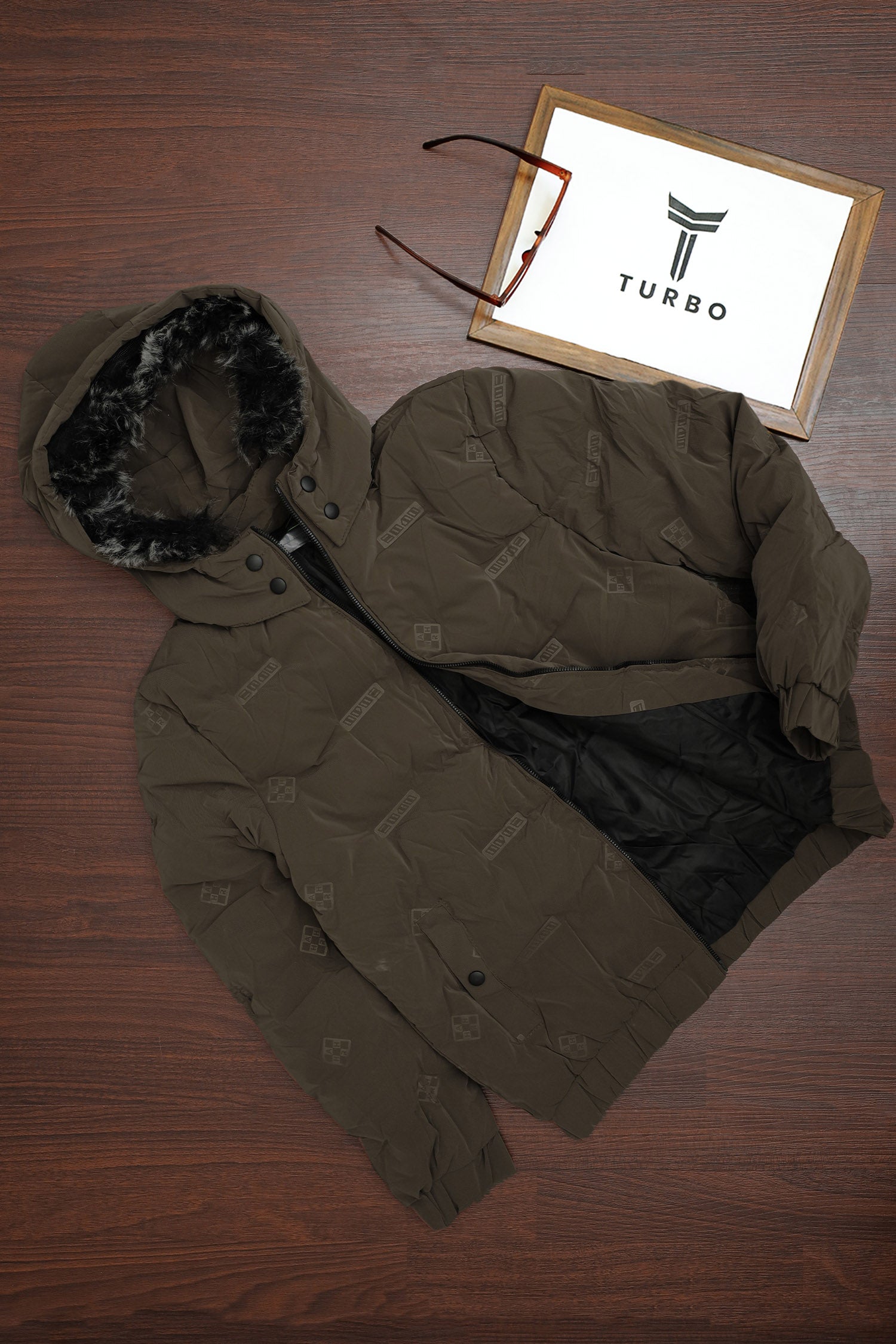 Feel Good Branded Hood Style Imported Puffer Jacket