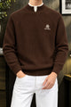 Lro Piana Italian Style Imported Heavy Wool Men's Sweater In Coffee