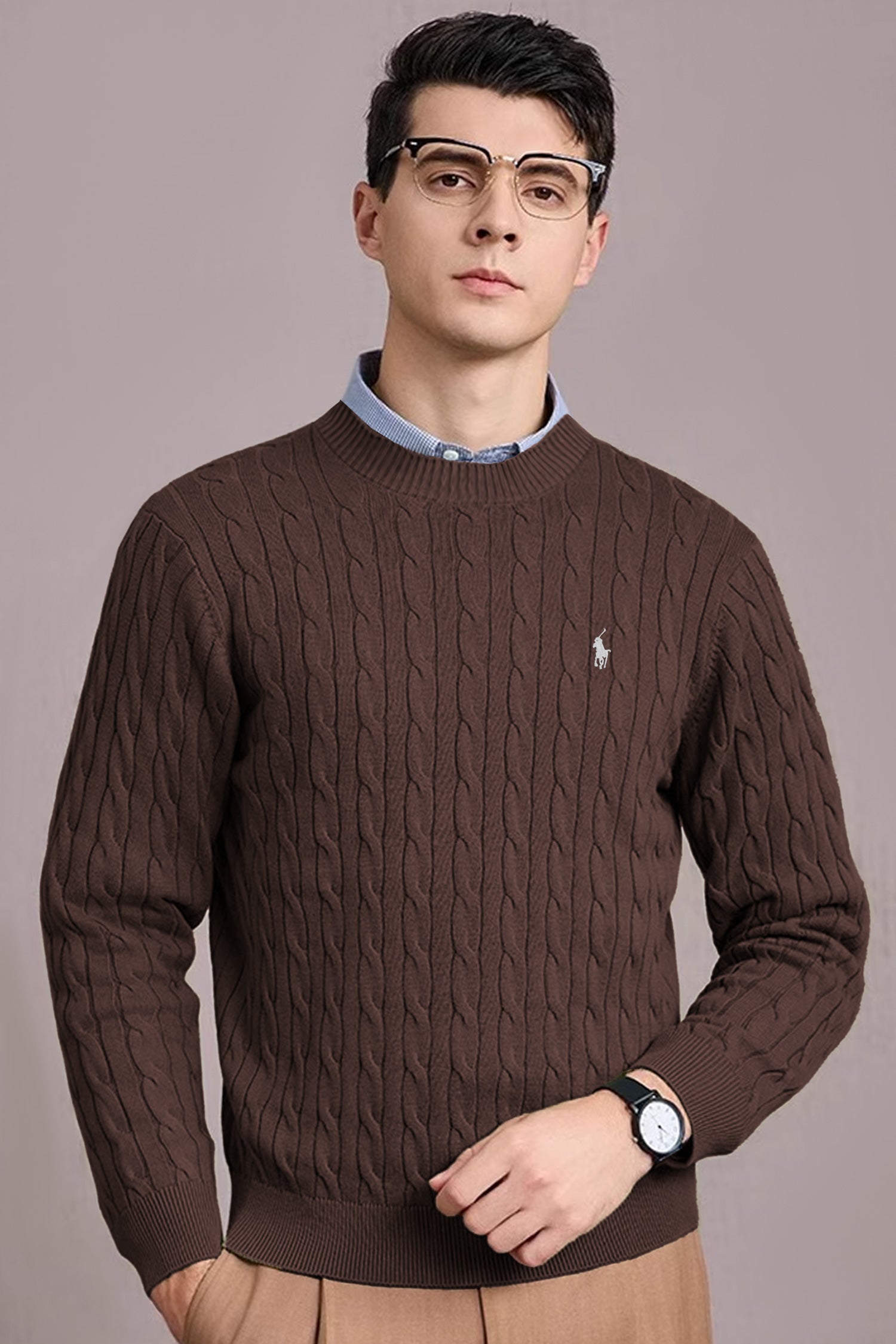 Turbo Knitted Cashmere Imported Men's Sweater