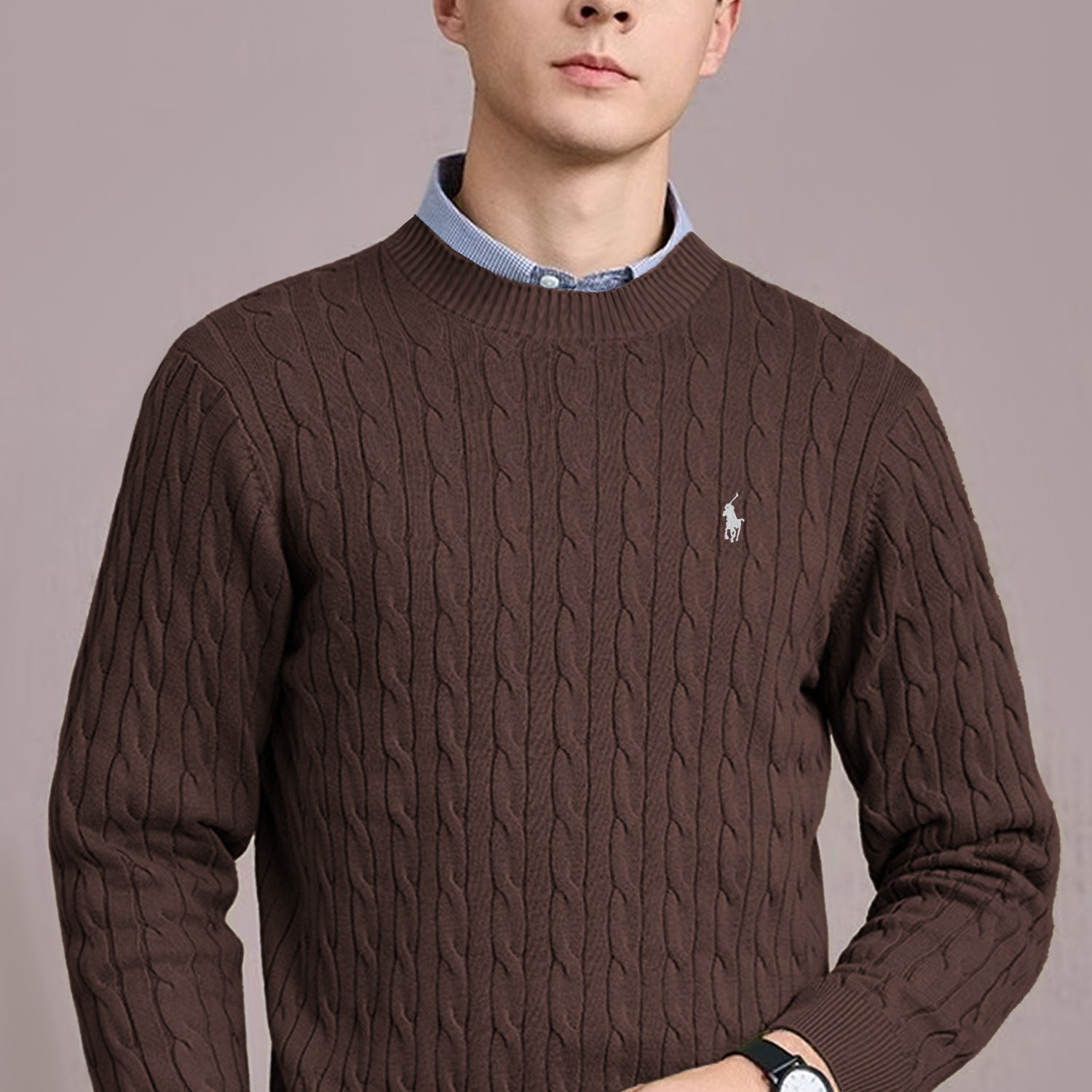 Turbo Knitted Cashmere Imported Men's Sweater