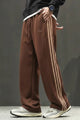 Turbo High Street Side Stripe Loose Bottom Trouser In Coffee
