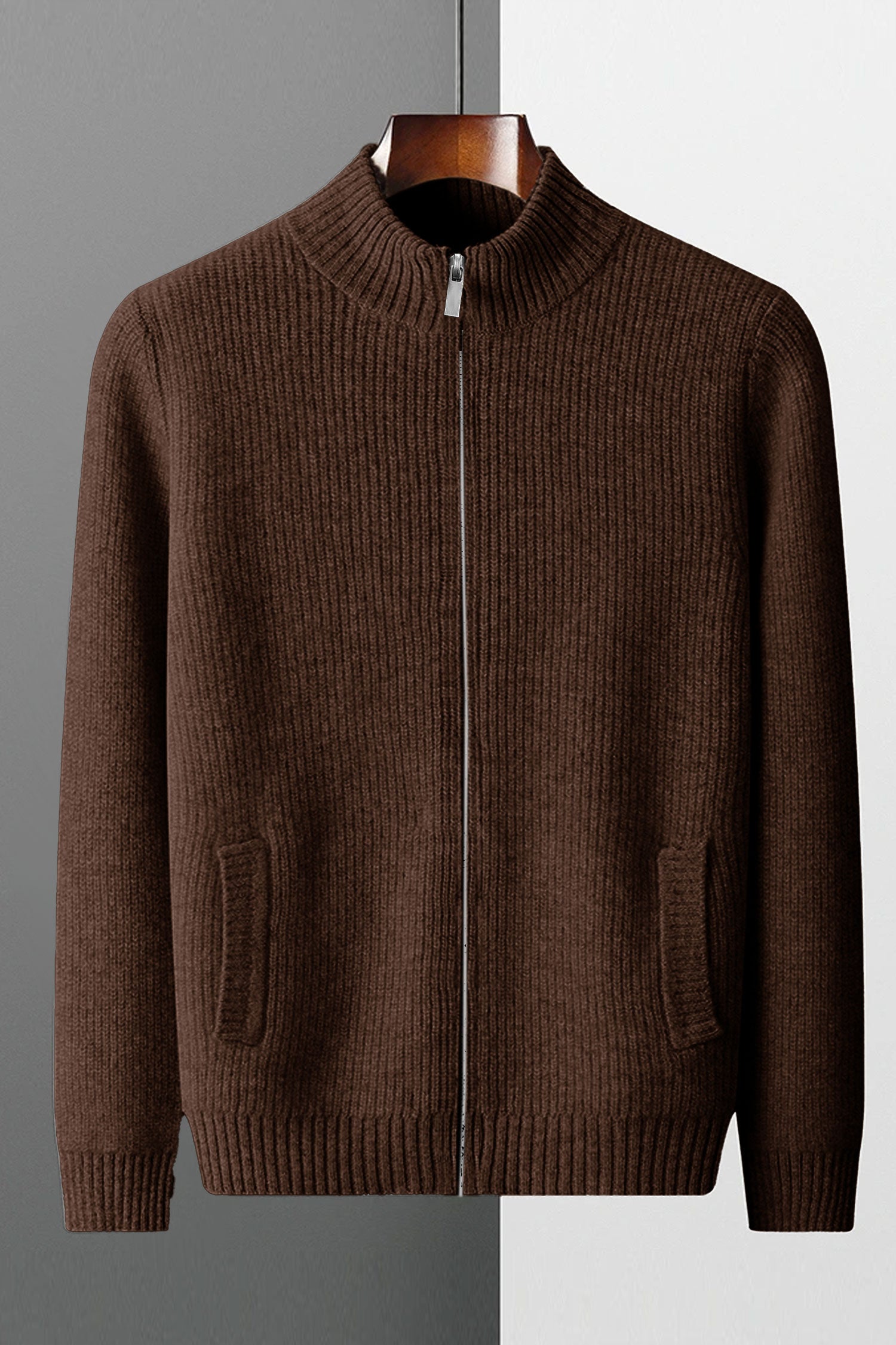 Old Money Zipper Imported Men's Sweater