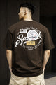 Turbo "Saltrock" Back Design Oversize Tee In Coffee