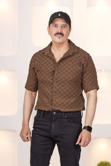 Turbo Puff Structured Pattern Casual Shirt