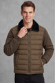 Men's Quilted Bomber Imported Pu Puffer Jacket