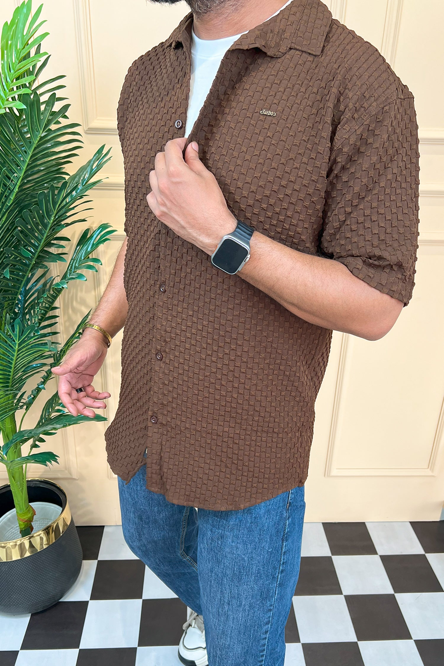 Turbo Popcorn Cuba Waffle Casual Shirt