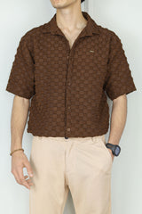 Turbo Puff Structured Pattern Casual Shirt