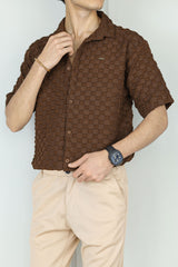 Turbo Puff Structured Pattern Casual Shirt