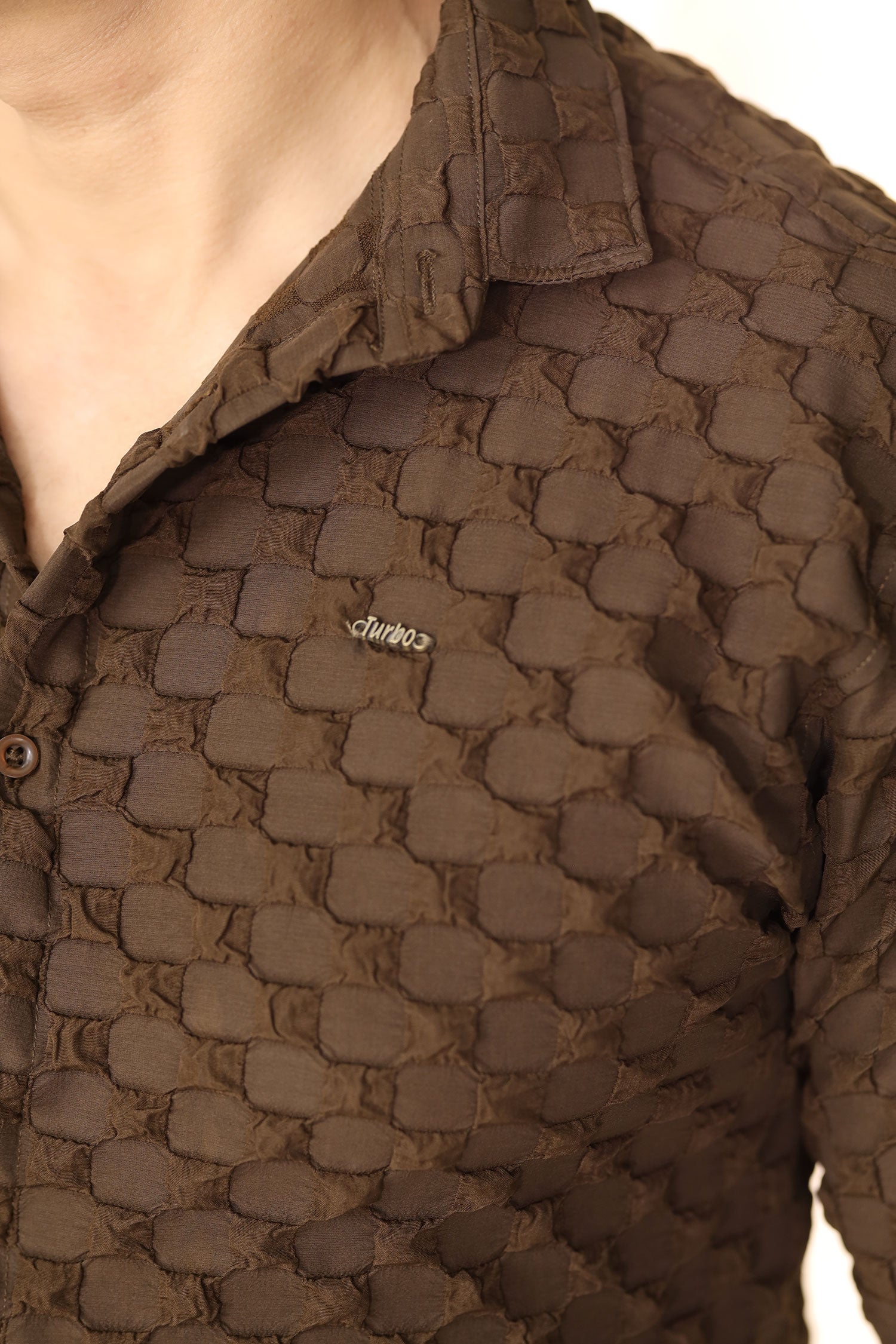 Turbo Puff Structured Pattern Casual Shirt