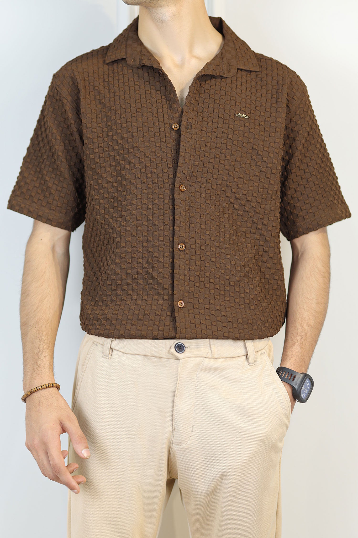 Turbo Popcorn Cuba Waffle Casual Shirt