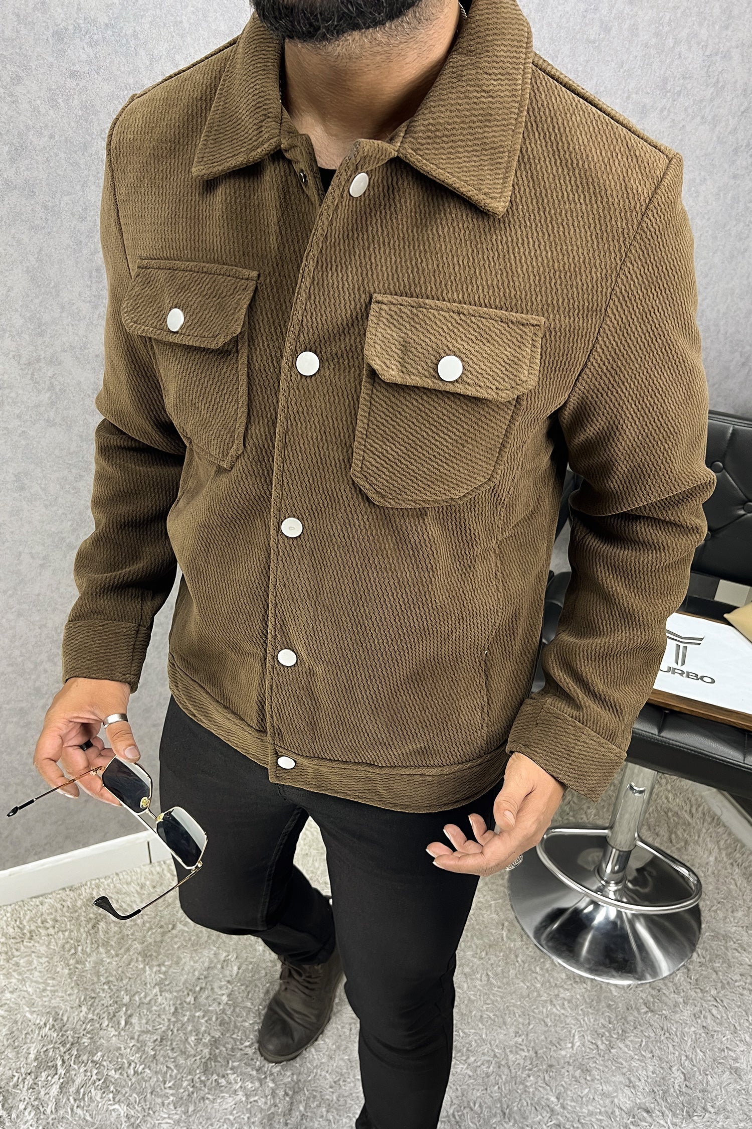 Vintage Rough Look Imported Men's Woolen Jacket