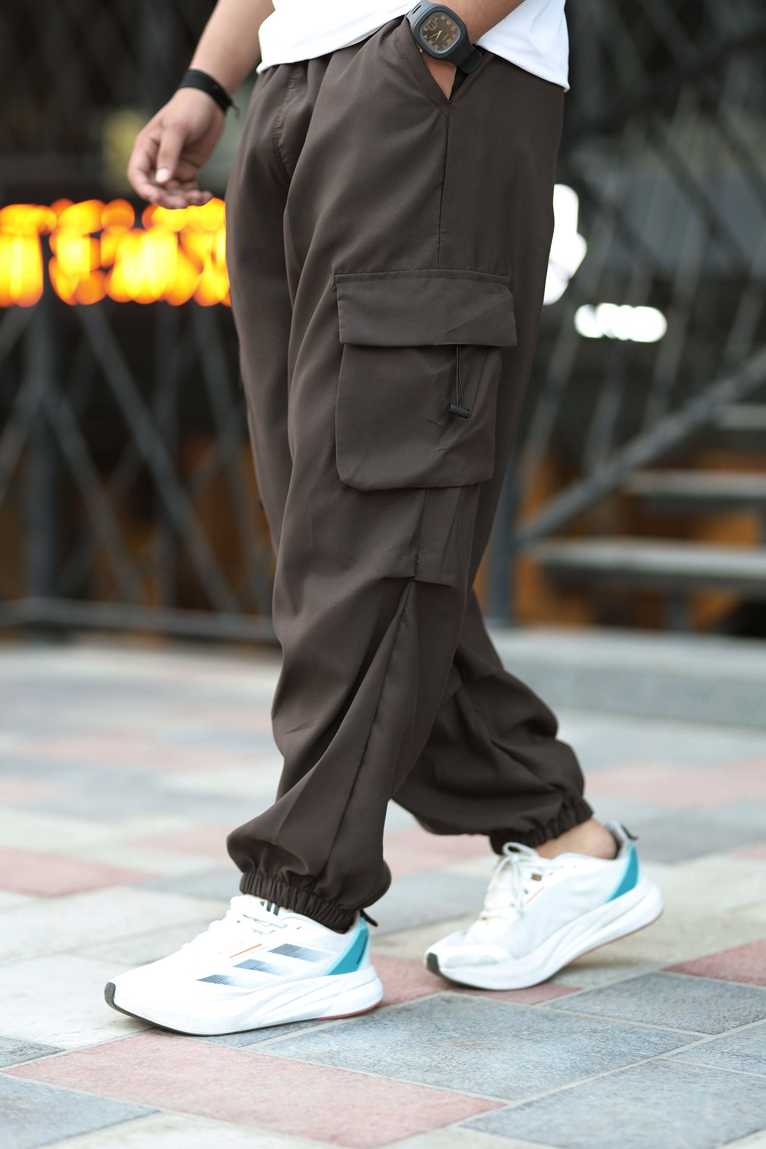 Turbo Pocket Style Imp Baggy Trouser In Coffee