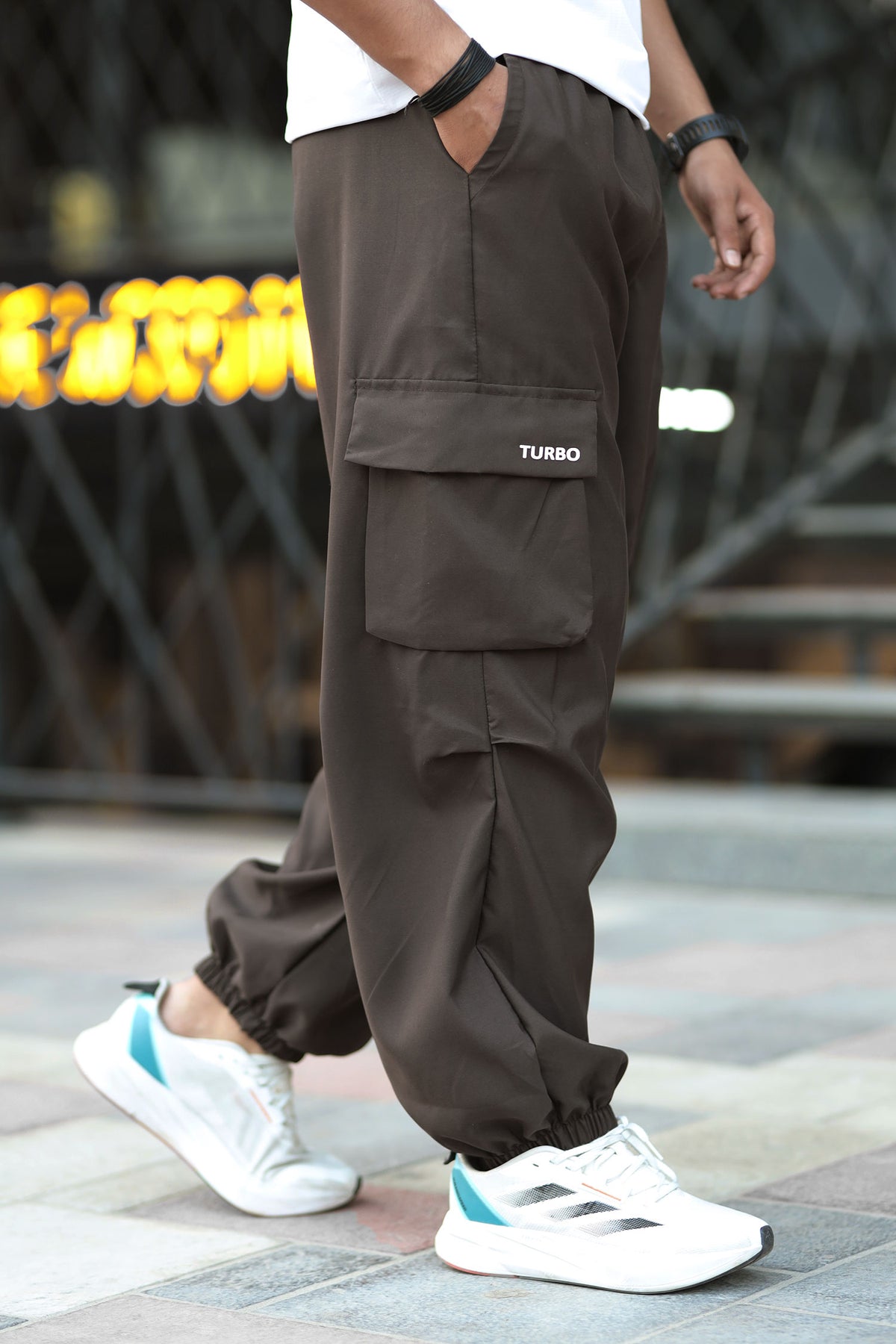 Turbo Pocket Style Imp Baggy Trouser In Coffee