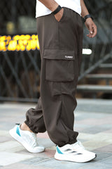 Turbo Pocket Style Imp Baggy Trouser In Coffee