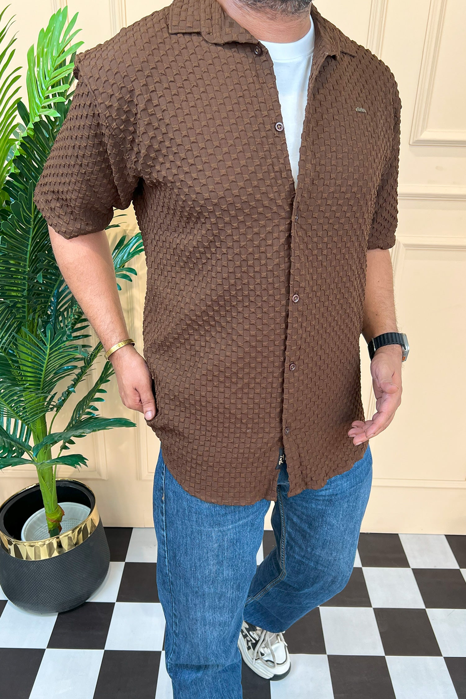 Turbo Popcorn Cuba Waffle Casual Shirt
