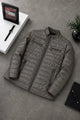 Men's synthetic insulation Imported Pu Puffer Jacket In Coffee